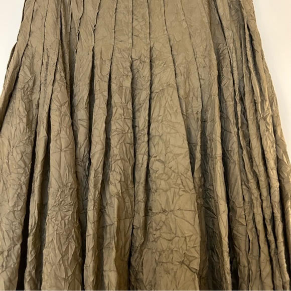 Charles Nolan Pleated Silk Midi Skirt - Picture 3 of 9